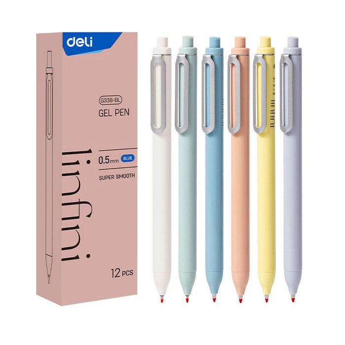 PIX GEL cu MECANISM DELI INFINI G338, scriere 0,5mm