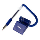 PIX PLASTIC de BIROU CU SUPORT AUTOADEZIV si SNUR DELI, scriere 0,5 mm, VERTICAL
