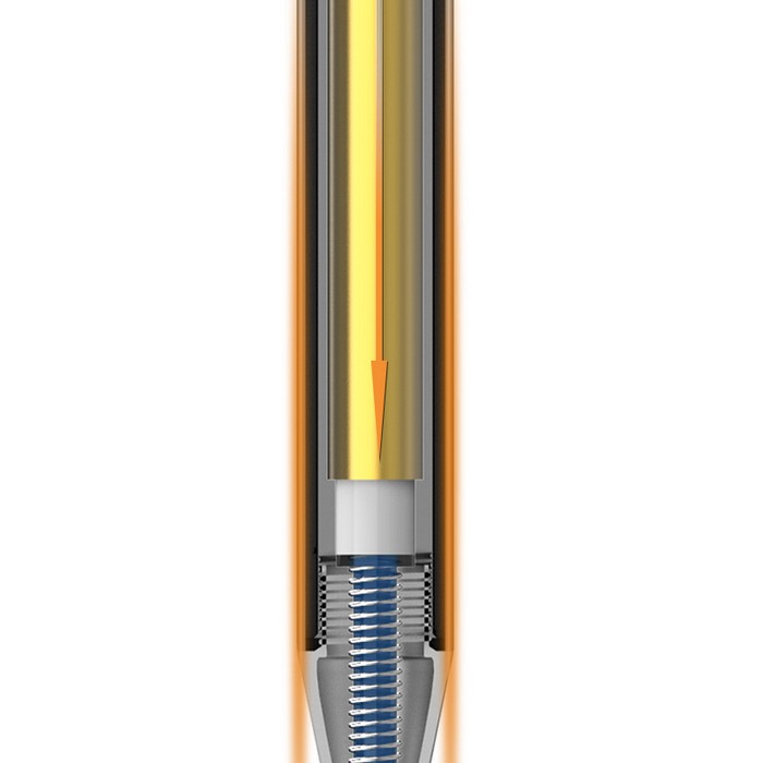 PIX GEL cu MECANISM DELI NUSIGN ALBASTRU, scriere 0,5mm