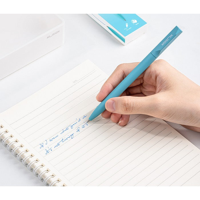 PIX GEL cu MECANISM DELI NUSIGN ALBASTRU, scriere 0,5mm