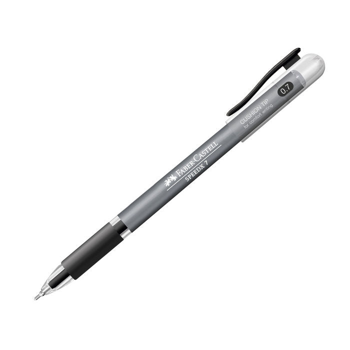 *PIX PLASTIC cu CAPAC FABER-CASTELL SPEEDX 7 - 0,7 mm, NEGRU, lichidare de stoc