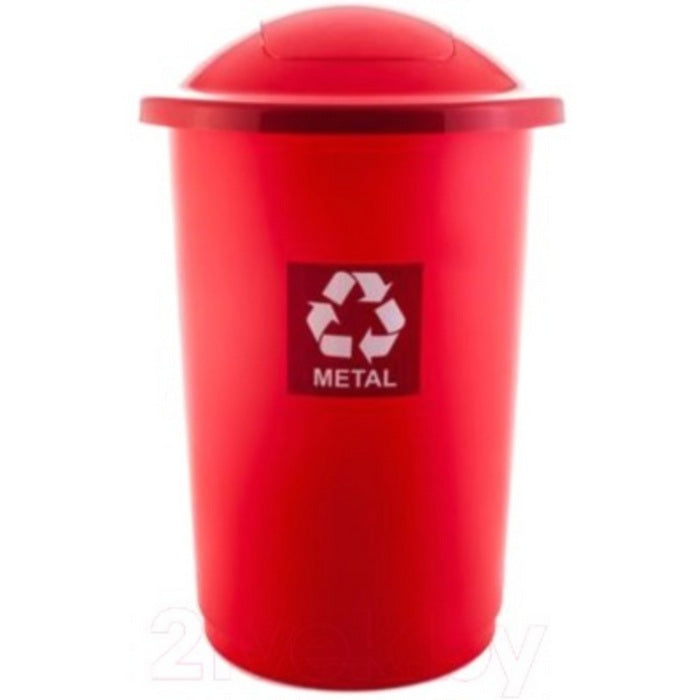 COS PLASTIC PLAFOR TOP, pentru colectare selectiva, 50 litri, COLOR, cu CAPAC COLOR*