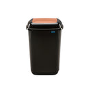 COS PLASTIC PLAFOR Quatro pentru colectare selectiva, 45 litri, negru cu CAPAC BATANT COLOR *