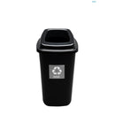 COS PLASTIC PLAFOR SORT, pentru colectare selectiva, 90 litri, NEGRU cu CAPAC COLOR*