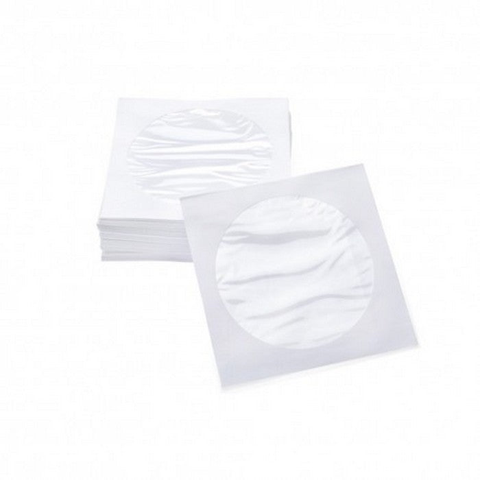 PLIC CD, 124 x 124 mm, ALB, pachet 100 buc