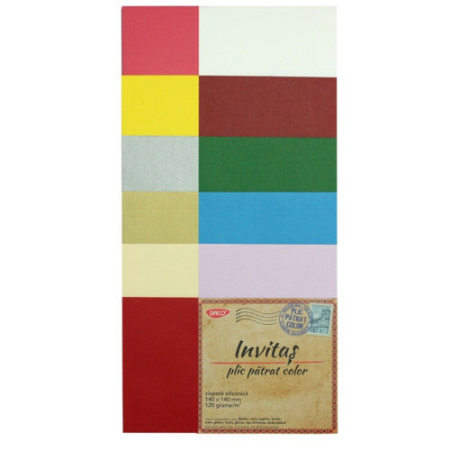 PLIC COLOR 14 x 14cm, SILICONIC, pachet 25 buc