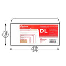 PLIC DL, 110 x 220 mm, SILICONIC, ALB, Optima, pachet 50 buc, FEREASTRA STANGA