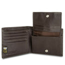 PORTOFEL CATERPILLAR Onix, din piele, 2 compartimente pentru carduri si 1 pentru monede, maro*