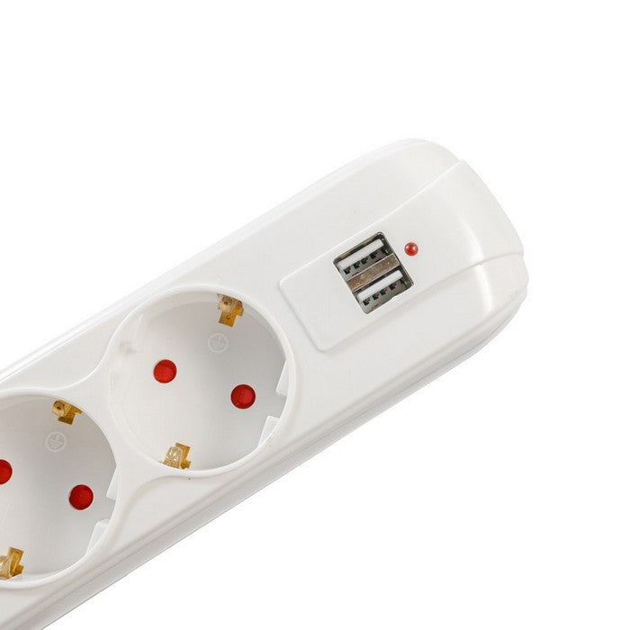 PRELUNGITOR SPACER 5 PRIZE + 2 x USB 4,5 m, cu INTRERUPATOR si PROTECTIE SOC CURENT*
