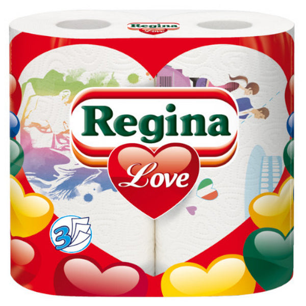 PROSOP HARTIE ROLA ALBA REGINA Love, 3 straturi, 13 m, pachet 3 role