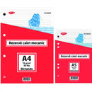 REZERVA CAIET MECANIC A5 DACO, set 50 file