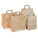 SACOSA HARTIE KRAFT cu maner banda KN, 18 x 9 x 25 cm, pachet 50 buc*