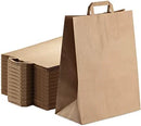 SACOSA HARTIE KRAFT cu maner banda KN, 18 x 9 x 25 cm, pachet 50 buc*