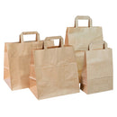SACOSA HARTIE KRAFT cu maner banda KN, 26 x 17 x 36 cm, pachet 50 buc*