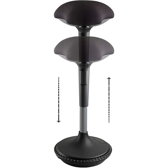 SCAUN ERGONOMIC UNILUX Moove, cu picior metalic, ajustabil in inaltime (63-89cm), NEGRU*