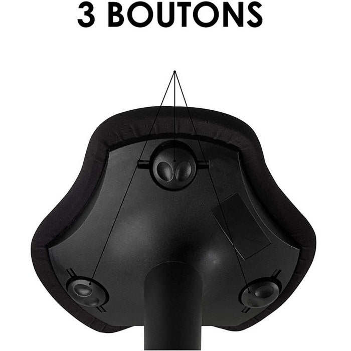 SCAUN ERGONOMIC UNILUX Moove, cu picior metalic, ajustabil in inaltime (63-89cm), NEGRU*