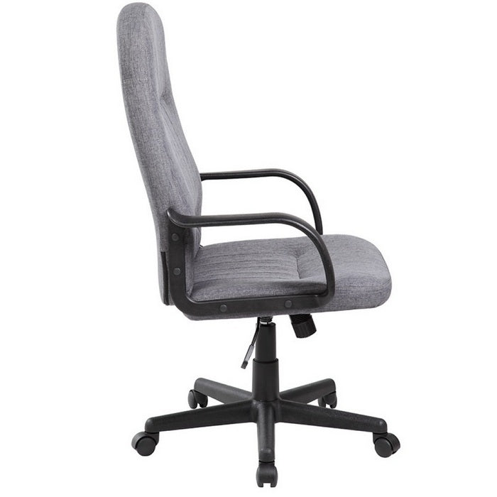 SCAUN de birou Office Products Malta, brate plastic, rotile, stofa, GRI*