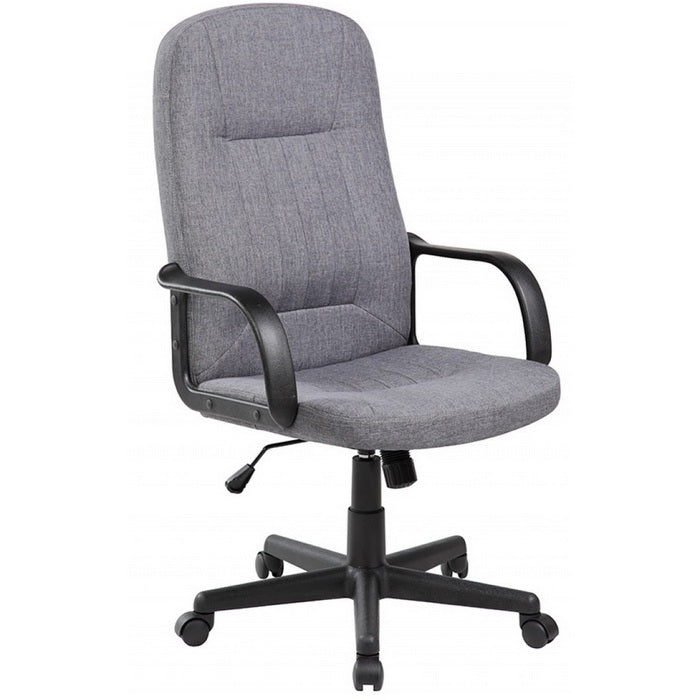 SCAUN de birou Office Products Malta, brate plastic, rotile, stofa, GRI*