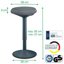 SCAUN ERGONOMIC POZITIE SEZUT/IN PICIOARE REGLABIL 57-82CM LEITZ*