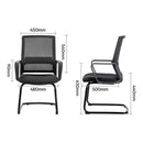 SCAUN conferinta DELI 4500, spatar mesh, NEGRU*