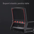 SCAUN conferinta DELI 4500, spatar mesh, NEGRU*