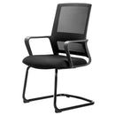 SCAUN conferinta DELI 4500, spatar mesh, NEGRU*