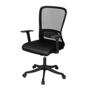 SCAUN de birou DELI, ERGONOMIC, SPATAR MESH, ROTI ABS, 4523, NEGRU*