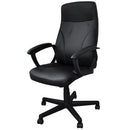 SCAUN de birou Office Products Crete, brate plastic, rotile, piele ecologica, NEGRU*