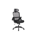 SCAUN de birou Office Products Dokos, brate plastic, rotile, mesh textil, NEGRU*