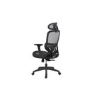 SCAUN de birou Office Products Dokos, brate plastic, rotile, mesh textil, NEGRU*