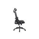 SCAUN de birou Office Products Dokos, brate plastic, rotile, mesh textil, NEGRU*