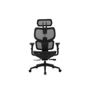 SCAUN de birou Office Products Hydra, brate plastic, rotile, mesh textil, NEGRU*