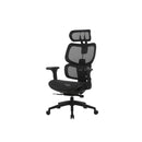 SCAUN de birou Office Products Hydra, brate plastic, rotile, mesh textil, NEGRU*