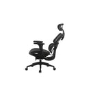 SCAUN de birou Office Products Hydra, brate plastic, rotile, mesh textil, NEGRU*