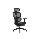 SCAUN de birou Office Products Hydra, brate plastic, rotile, mesh textil, NEGRU*