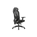 SCAUN de birou Office Products Kalamos, brate plastic, rotile, mesh textil, NEGRU*