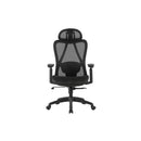 SCAUN de birou Office Products Kalamos, brate plastic, rotile, mesh textil, NEGRU*