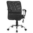 SCAUN de birou Office Products Lipsi, brate plastic, rotile, mesh textil/stofa, NEGRU*