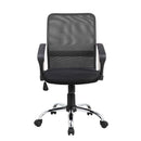 SCAUN de birou Office Products Lipsi, brate plastic, rotile, mesh textil/stofa, NEGRU*