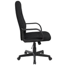 SCAUN de birou Office Products Malta, brate plastic, rotile, stofa, NEGRU*