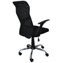 SCAUN de birou Office Products Rhodos, brate plastic, rotile, mesh textil, NEGRU*