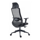 SCAUN de birou Office Products Siros, brate plastic, rotile, mesh textil/stofa, cu tetiera*