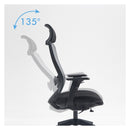 SCAUN de birou Office Products Siros, brate plastic, rotile, mesh textil/stofa, cu tetiera*