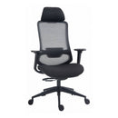 SCAUN de birou Office Products Siros, brate plastic, rotile, mesh textil/stofa, cu tetiera*