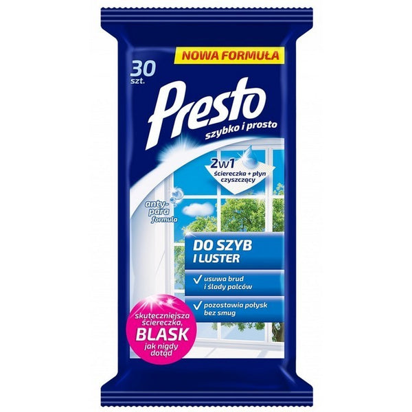 SERVETELE UMEDE pentru STICLA PRESTO, pachet 30 bucati