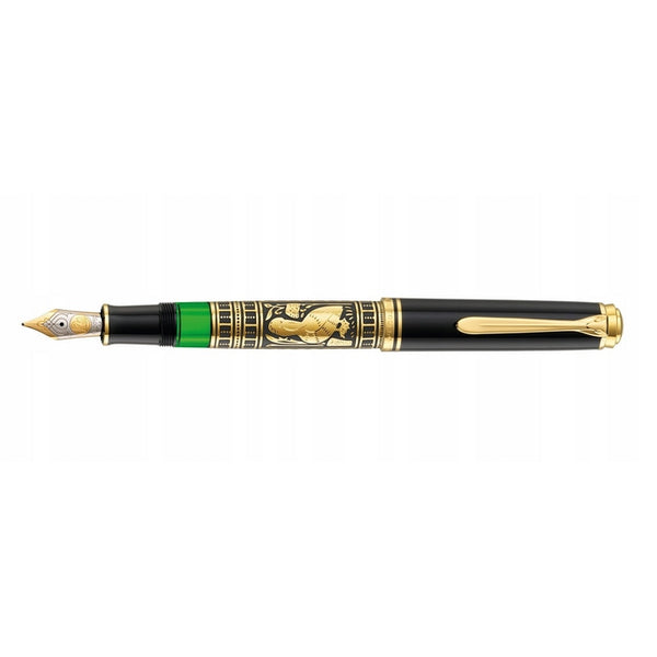 STILOU PELIKAN Toledo M900, penita din aur de 18K, corp gravat manual si placat cu aur*