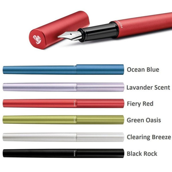 STILOU METAL PELIKAN INEO Elements, penita M, in cutie metalica