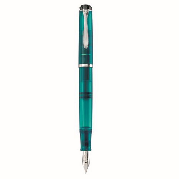 STILOU PELIKAN Classic M205 cu piston, penita din otel inoxidabil, accesorii argintiu lucios*