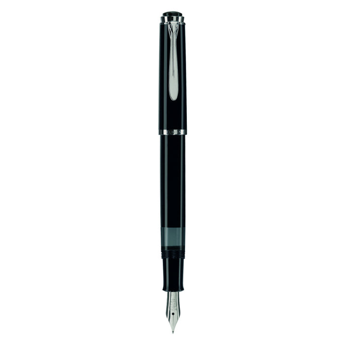 STILOU PELIKAN Classic M205 cu piston, penita din otel inoxidabil, accesorii argintiu lucios*
