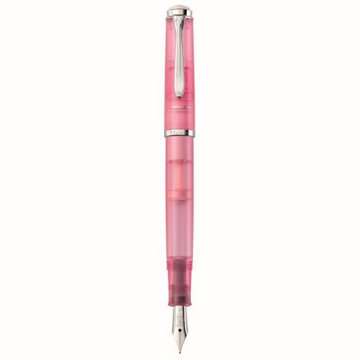 STILOU PELIKAN Classic M205 cu piston, penita din otel inoxidabil, accesorii argintiu lucios*
